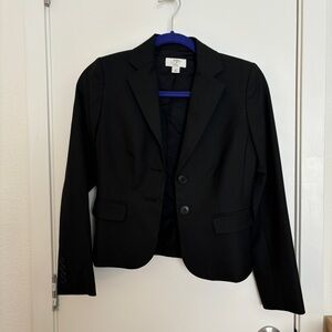 LOFT Women's Black Work Professional Blazer 0P petite